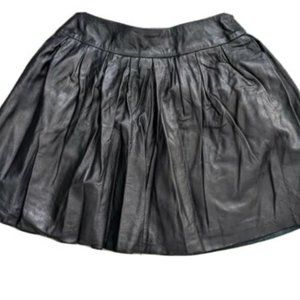 Women's Genuine Leather Pleated Skirt - Size S Brand New never worn